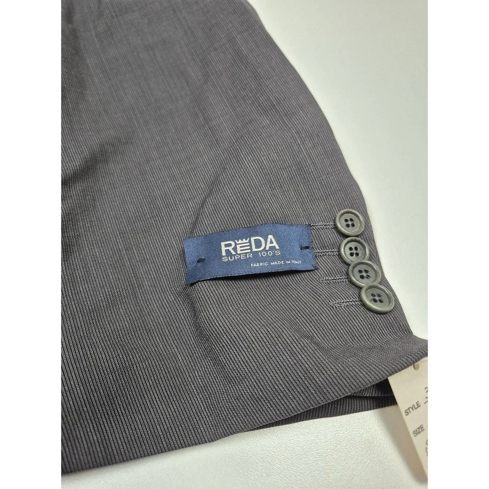 Zanieri Suit Mens 50 Long Gray Wool 2 Piece 44x36 Super 100s Reda Italy NWT FLAW